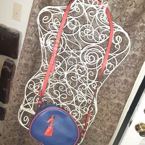 J. Crew blue and red crossbody
